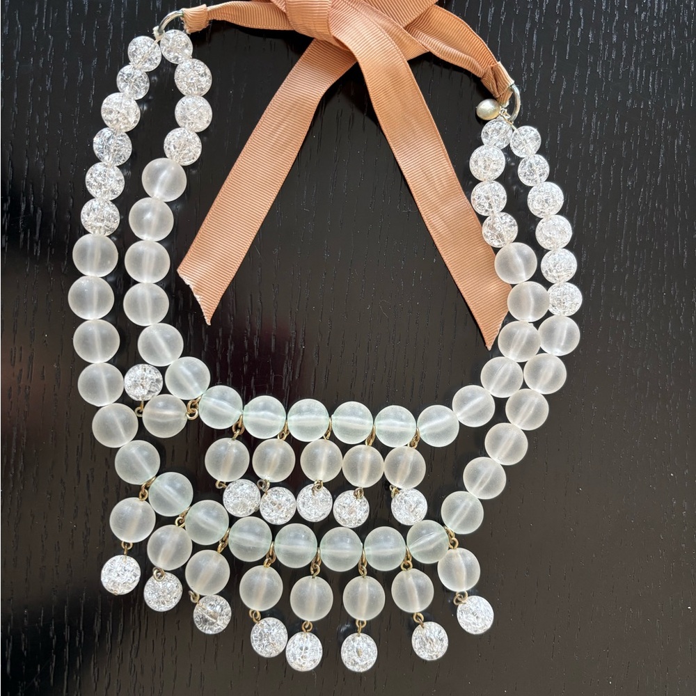 JCrew resin double strand statement necklace